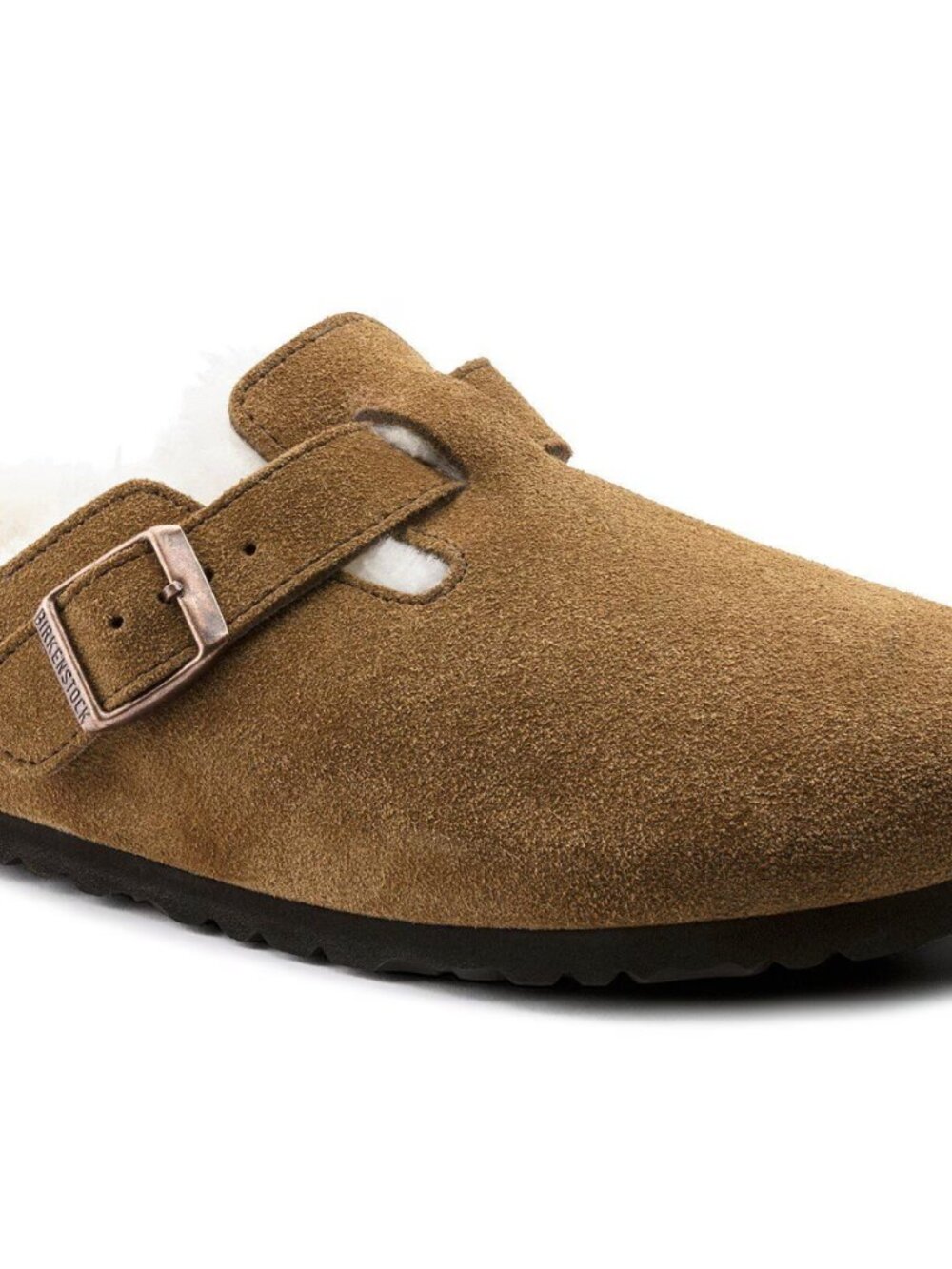 Birkenstock Boston Shearling Clog - Suede Leather, Size 38 (W7 / M5), NWT, Mink - Picture 3 of 8